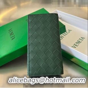 Promotional Bottega Veneta Men's Long Intrecciato Wallet 676593 Raintree/Sage Green 2023