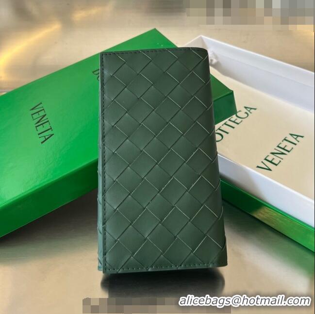 Promotional Bottega Veneta Men's Long Intrecciato Wallet 676593 Raintree/Sage Green 2023