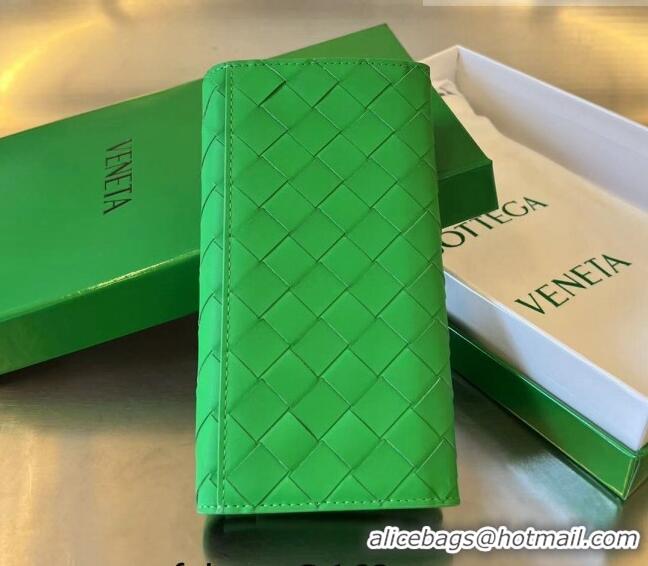 Buy Fashionable Bottega Veneta Men's Long Intrecciato Wallet 676593 Parakeet Green 2023