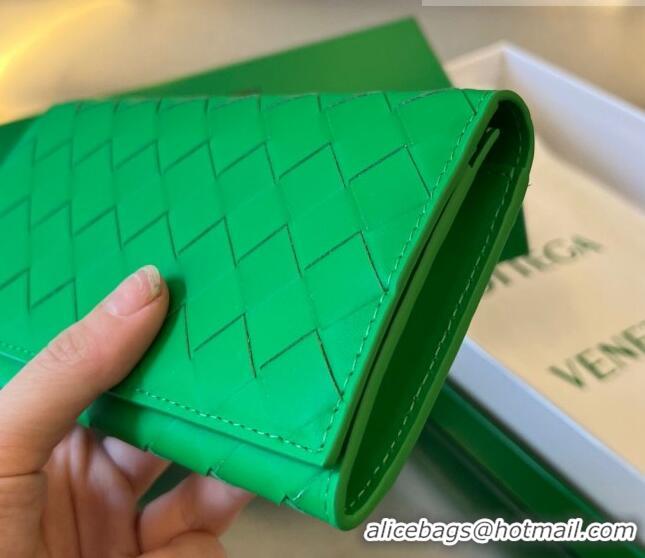 Buy Fashionable Bottega Veneta Men's Long Intrecciato Wallet 676593 Parakeet Green 2023