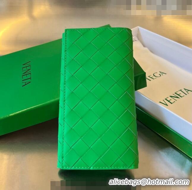 Buy Fashionable Bottega Veneta Men's Long Intrecciato Wallet 676593 Parakeet Green 2023