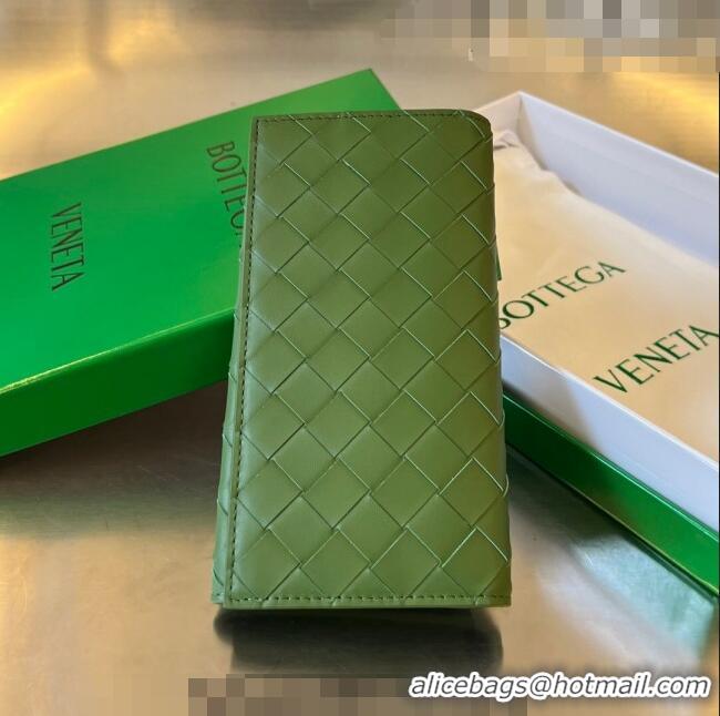 Big Discount Bottega Veneta Men's Long Intrecciato Wallet 676593 Avocado Green 2023