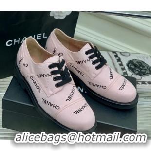 Pretty Style Chanel Printed Canvas Sneakers Pink 328122