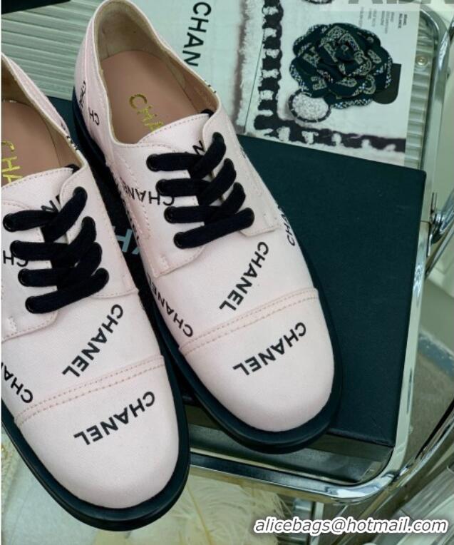 Pretty Style Chanel Printed Canvas Sneakers Pink 328122