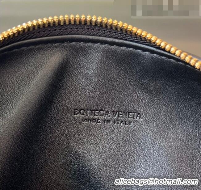 Good Product Bottega Veneta Mini Wallace Hobo Bag in Intrecciato Leather 754443 Black 2023