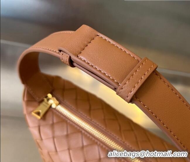 Super Quality Bottega Veneta Mini Wallace Hobo Bag in Intrecciato Leather 754443 Brown 2023