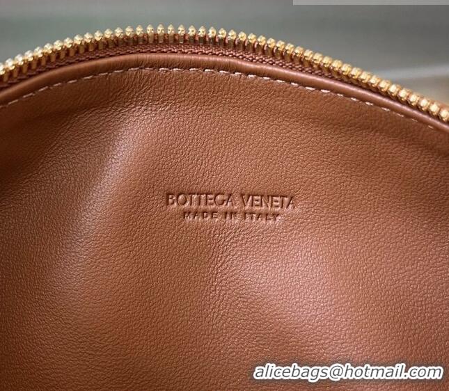 Super Quality Bottega Veneta Mini Wallace Hobo Bag in Intrecciato Leather 754443 Brown 2023