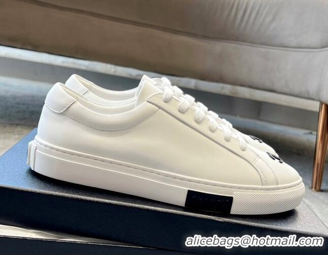 Top Design Chanel Vintage CC Calfskin Sneakers White/Black 403101