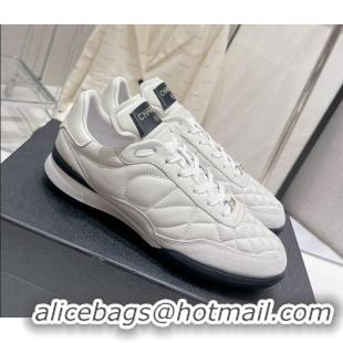 Pretty Style Chanel Calfskin & Suede Sneakers G40178 White 428126