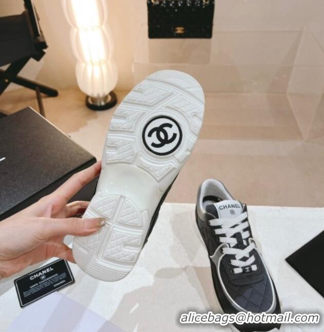 Classic Hot Chanel Fabric & Suede Sneakers G40184 Dark Grey