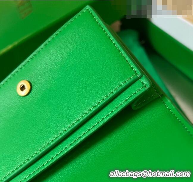 Inexpensive Bottega Veneta Cassette Business Card Case in Intrecciato Leather Parakeet 651396 Green 2023