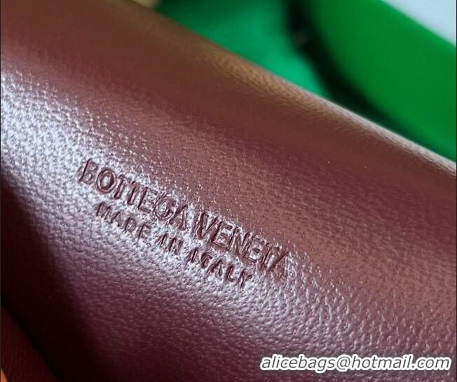 Discount Bottega Veneta Cassette Business Card Case in Intrecciato Leather 651396 Barolo Red 2023