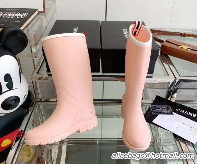 Perfect Chanel Rubber Rain Boots Light Pink 505072