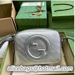 Low Cost GUCCI BLONDIE SMALL SHOULDER BAG 742360 Silver