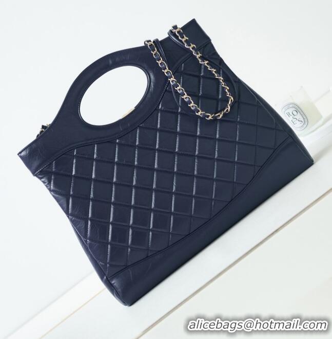 Super Quality CHANEL 31 LARGE SHOPPING BAG AS1010 dark blue