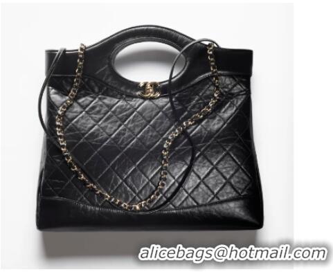 Pretty Style CHANEL 31 LARGE SHOPPING BAG AS1010 Black