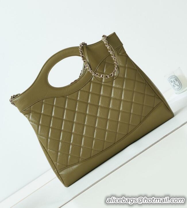 Buy Cheapest CHANEL 31 LARGE SHOPPING BAG AS1010 Green