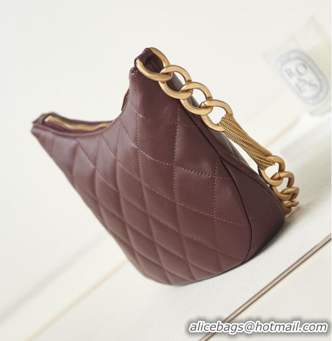 Buy Inexpensive CHANEL HOBO HANDBAG AS4220 Wine