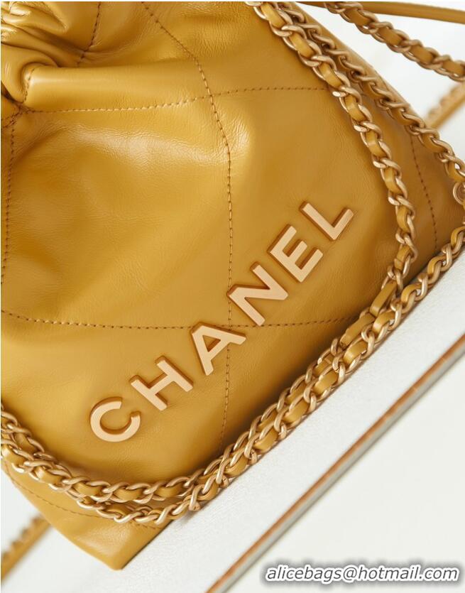 Well Crafted CHANEL 22 MINI HANDBAG AS3980 YELLOW