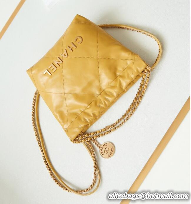 Well Crafted CHANEL 22 MINI HANDBAG AS3980 YELLOW