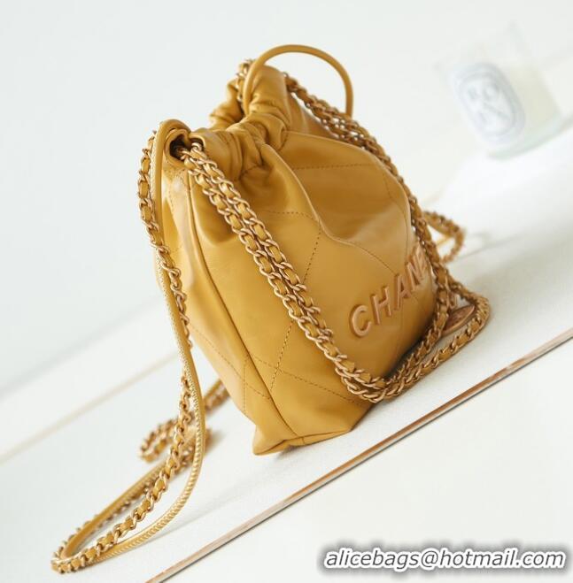 Well Crafted CHANEL 22 MINI HANDBAG AS3980 YELLOW