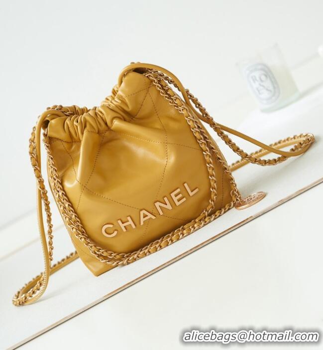 Well Crafted CHANEL 22 MINI HANDBAG AS3980 YELLOW