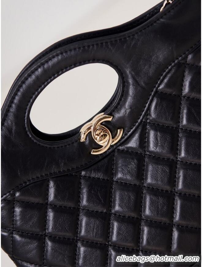 Luxurious Discount CHANEL 31 MINI SHOPPING BAG AS4133 DARK BLACK