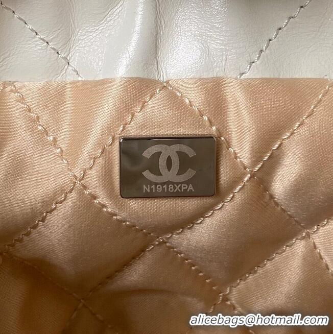 Super Quality CHANEL 22 MINI HANDBAG AS3980 white & Silver Tone