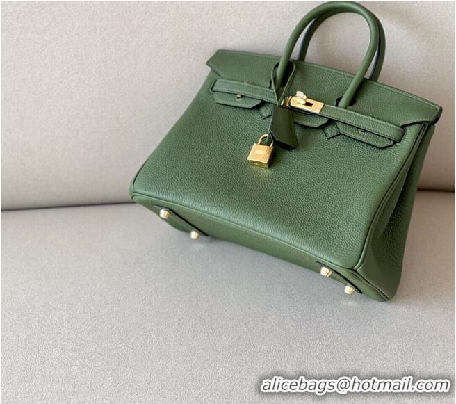 Promotional Hermes Birkin 25CM Bag Original Togo Leather 17888 Green