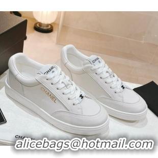 Unique Style Chanel Ban'x Calfskin Sneakers White 525072