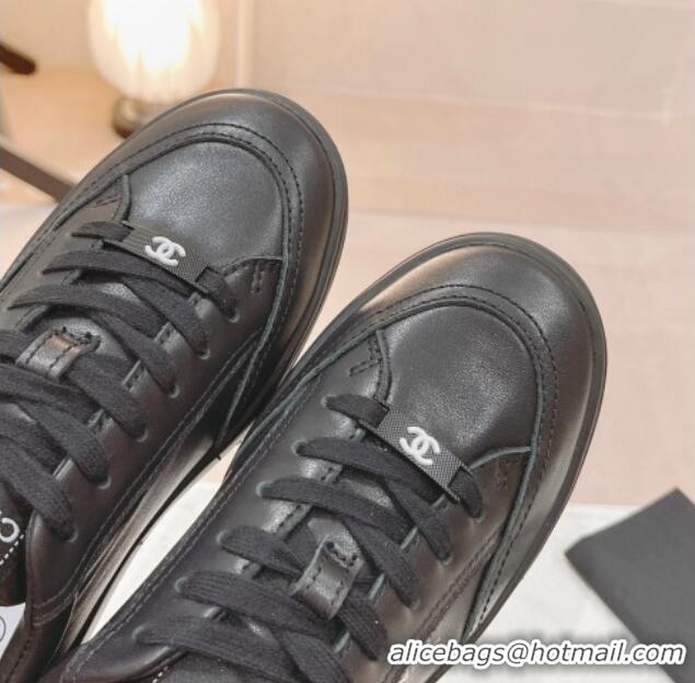 Best Product Chanel Ban'x Calfskin Sneakers Black 525076