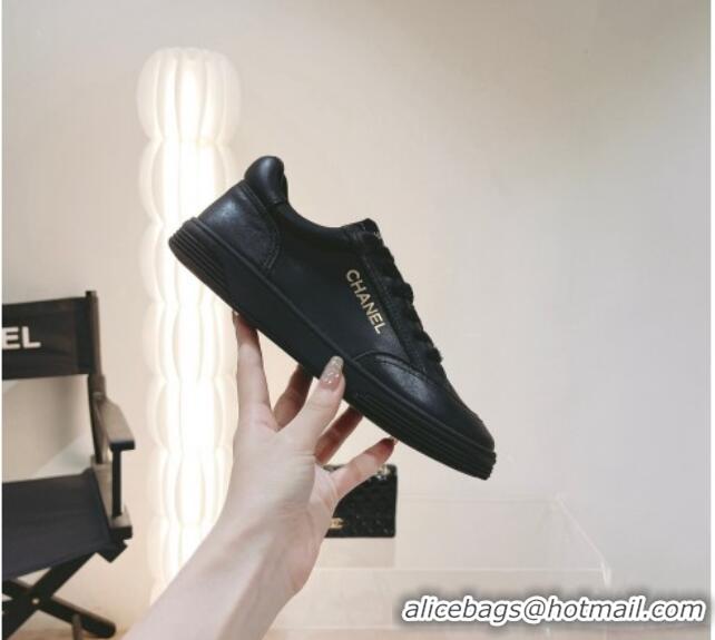 Best Product Chanel Ban'x Calfskin Sneakers Black 525076