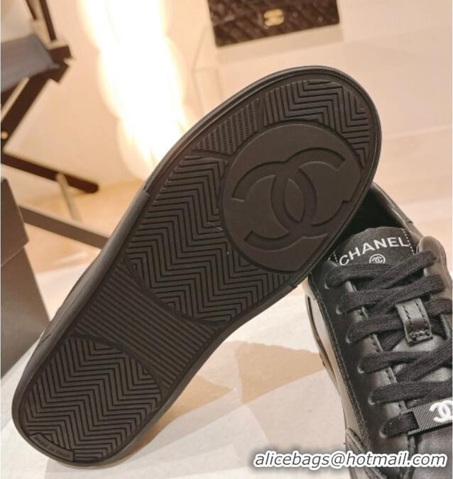 Best Product Chanel Ban'x Calfskin Sneakers Black 525076