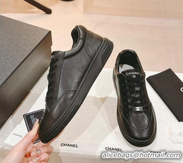 Best Product Chanel Ban'x Calfskin Sneakers Black 525076