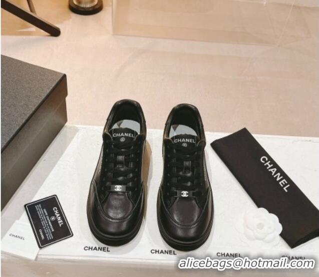 Best Product Chanel Ban'x Calfskin Sneakers Black 525076