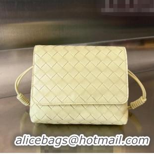 Pretty Style Bottega Veneta Mini Intrecciato Leather Cross-Body Bag 741897 Ice cream Yellow 2023