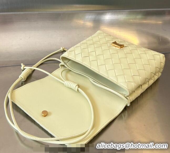 Pretty Style Bottega Veneta Mini Intrecciato Leather Cross-Body Bag 741897 Ice cream Yellow 2023