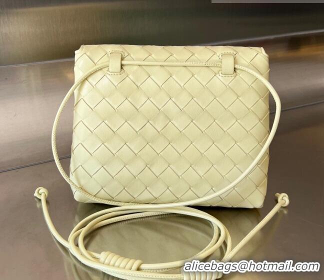 Pretty Style Bottega Veneta Mini Intrecciato Leather Cross-Body Bag 741897 Ice cream Yellow 2023