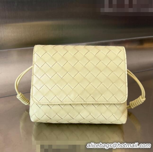 Pretty Style Bottega Veneta Mini Intrecciato Leather Cross-Body Bag 741897 Ice cream Yellow 2023