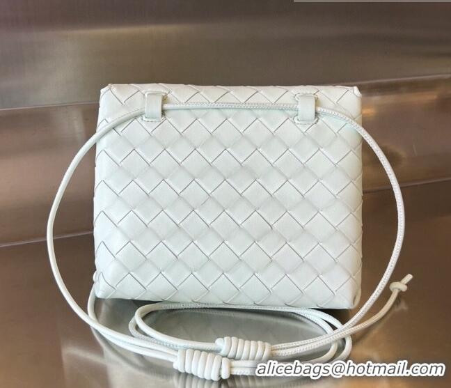 Promotional Bottega Veneta Mini Intrecciato Leather Cross-Body Bag 741897 Glacier Blue 2023