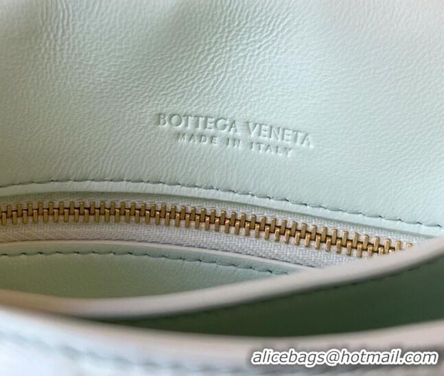 Promotional Bottega Veneta Mini Intrecciato Leather Cross-Body Bag 741897 Glacier Blue 2023