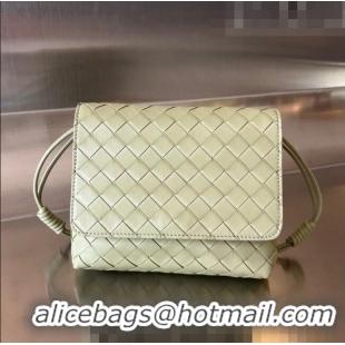 Good Product Bottega Veneta Mini Intrecciato Leather Cross-Body Bag 741897 Travertine Green 2023