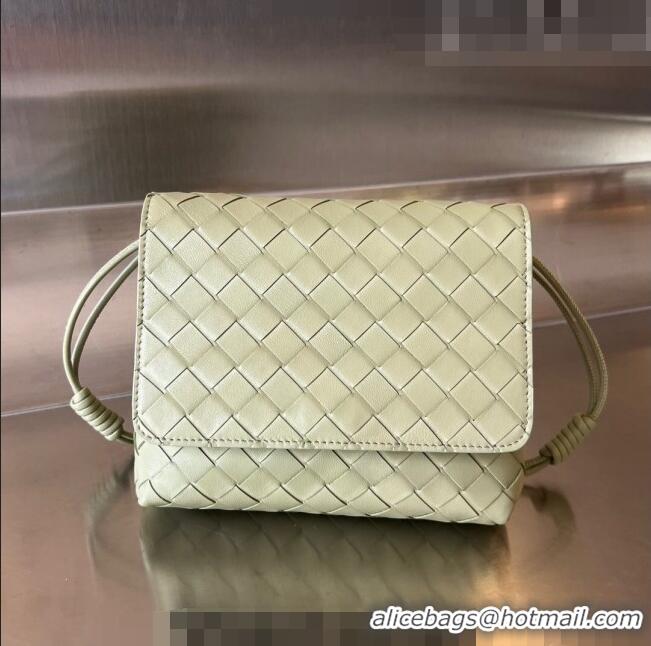 Good Product Bottega Veneta Mini Intrecciato Leather Cross-Body Bag 741897 Travertine Green 2023