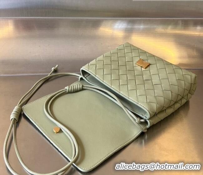 Good Product Bottega Veneta Mini Intrecciato Leather Cross-Body Bag 741897 Travertine Green 2023