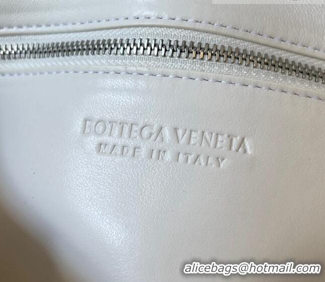 Good Product Bottega Veneta Men's Cassette Intrecciato Leather Bag With Versatile Strap 741777 White 2023