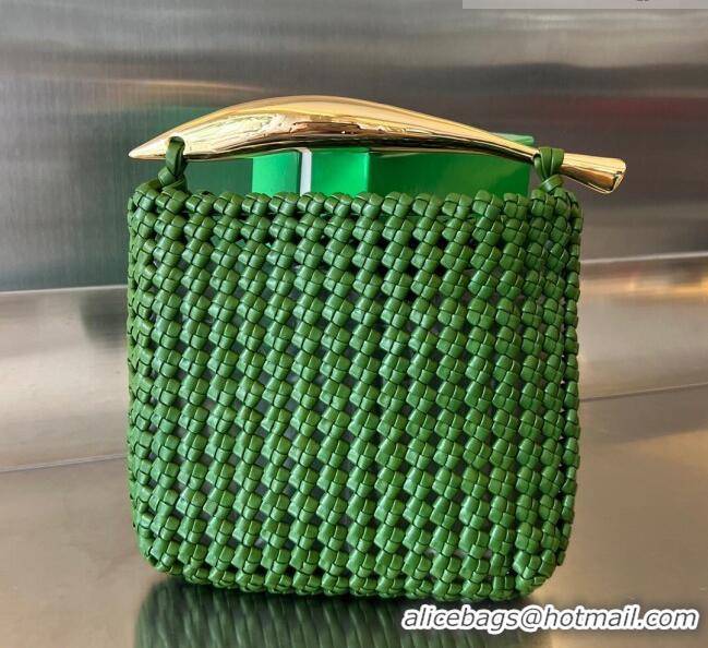 Well Crafted Bottega Veneta Sardine Top handle Bag in Knot Intrecciato Leather 731166 Green 2023