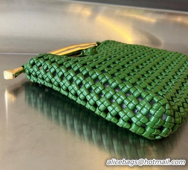 Well Crafted Bottega Veneta Sardine Top handle Bag in Knot Intrecciato Leather 731166 Green 2023