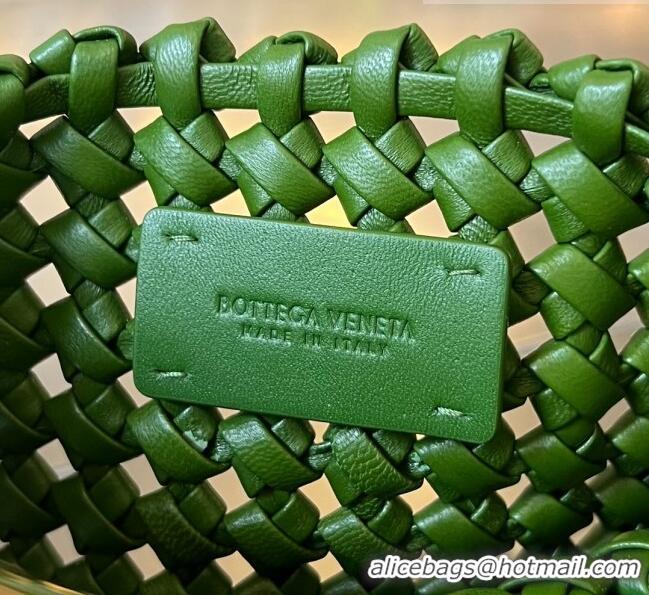 Well Crafted Bottega Veneta Sardine Top handle Bag in Knot Intrecciato Leather 731166 Green 2023