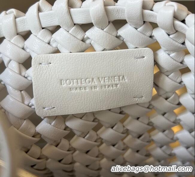 Traditional Specials Bottega Veneta Sardine Top handle Bag in Knot Intrecciato Leather 731166 White 2023