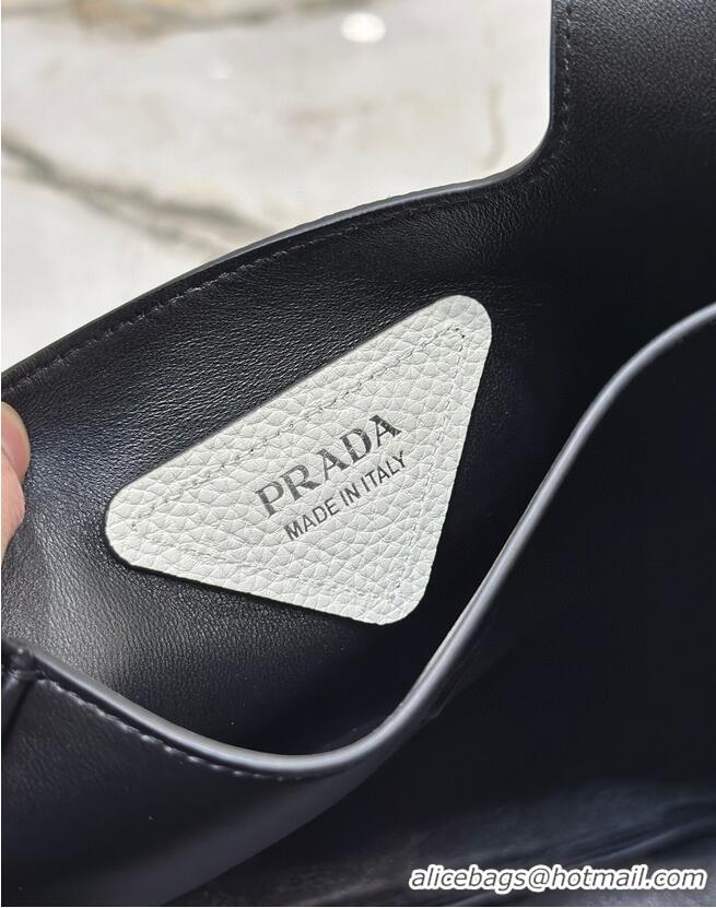 Good Product Prada Original Calfskin Bag Tote 1BG335 White&Black